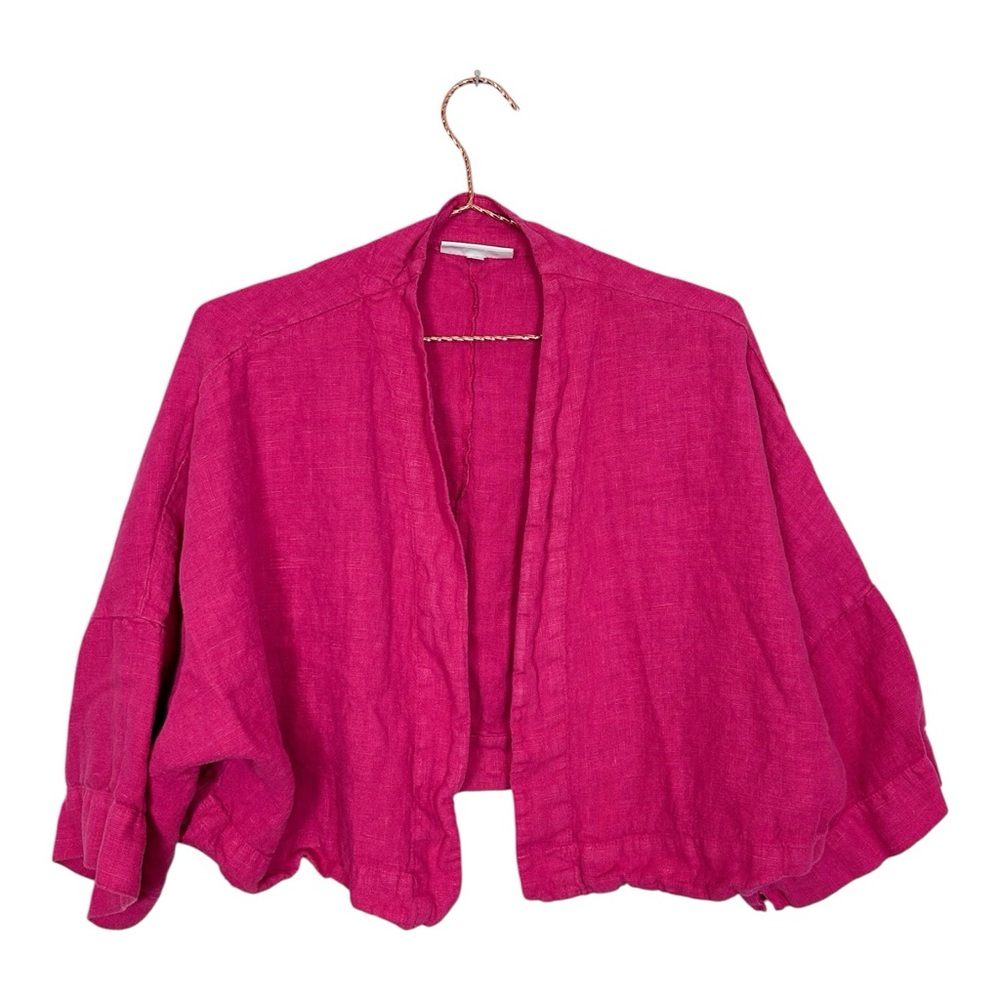 bryn Walker Linen Open Cropped Jacket